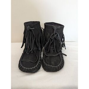 ALDO Frayed Top Suede Moccasins